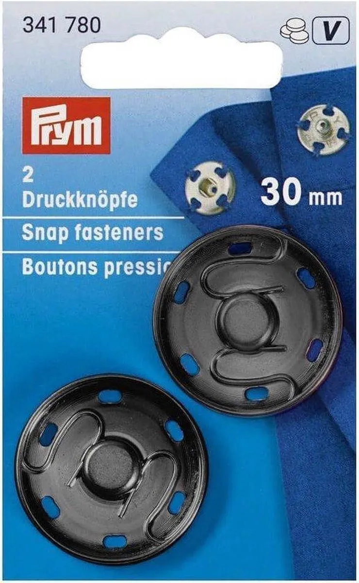Prym Aannaaidrukknopen Messing 30mm - 2 Stuks