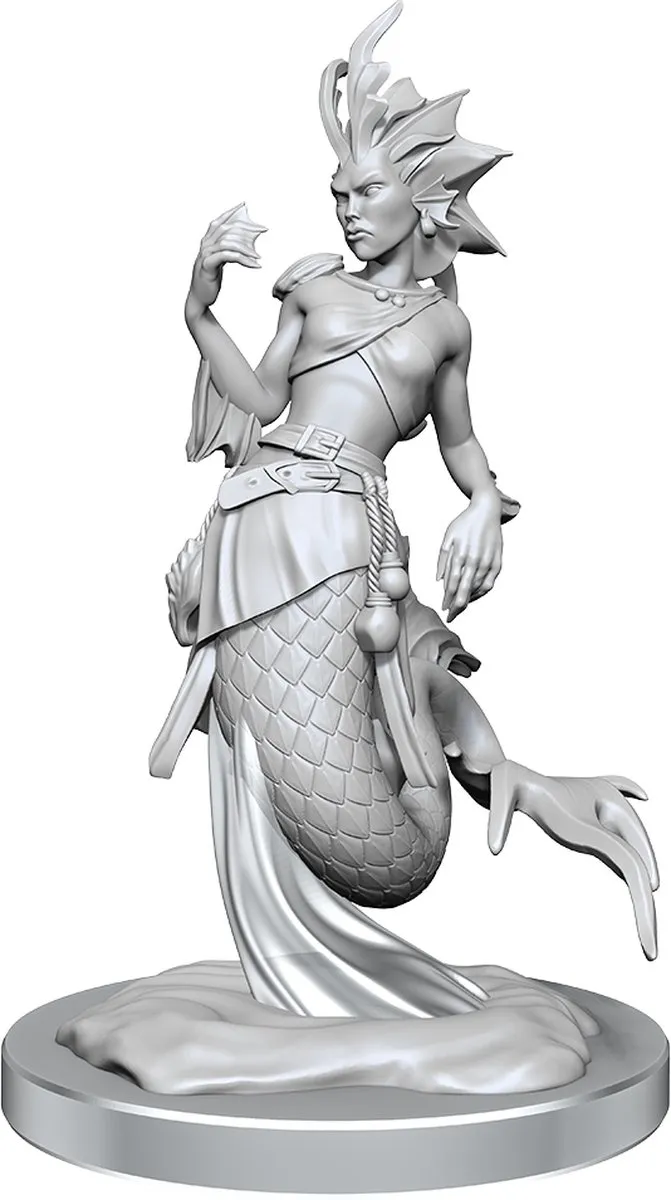 Wizkids D&D Nolzur's Marvelous Miniatures Merfolk - Grijs