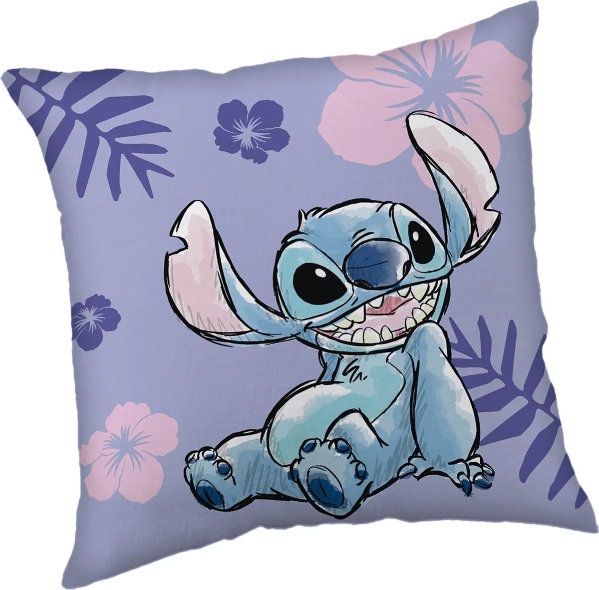 Disney Stitch Vierkante Kussen 40x40cm - Paars - afbeelding 2 van 3