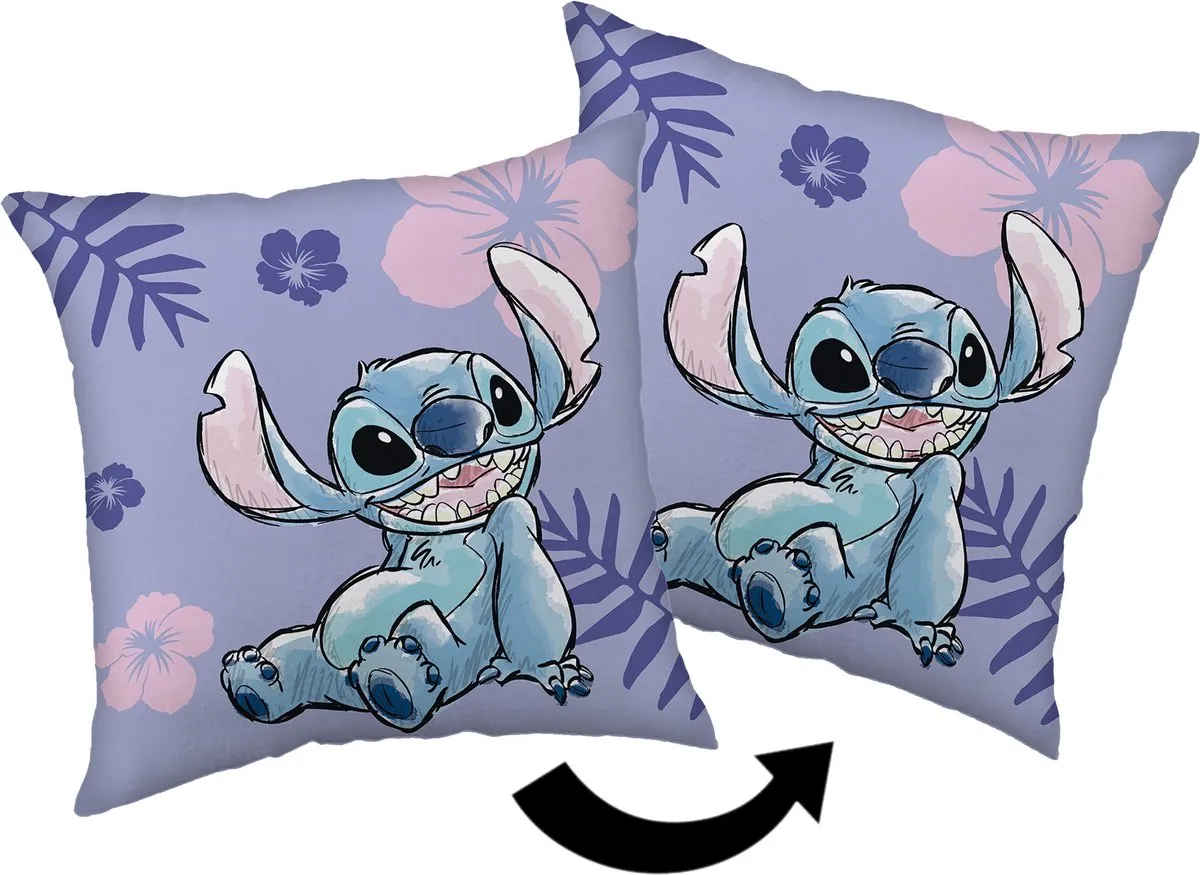 Disney Stitch Vierkante Kussen 40x40cm - Paars - afbeelding 3 van 3