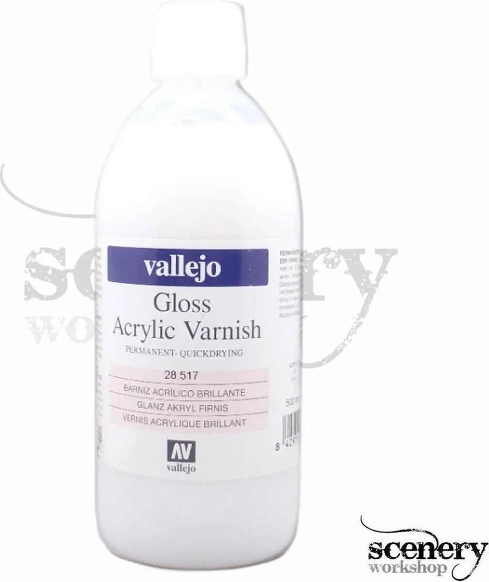Vallejo Glanzend Acryl Vernis 500ml