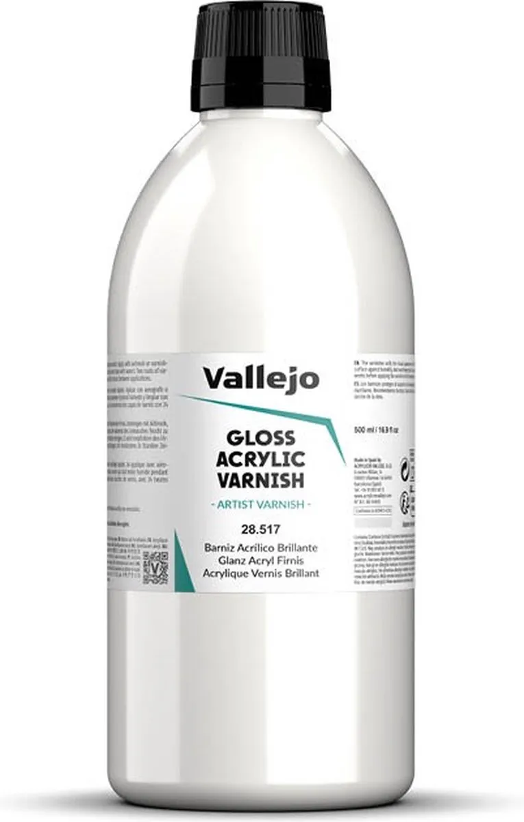 Vallejo Glanzend Acryl Vernis 500ml - Multi