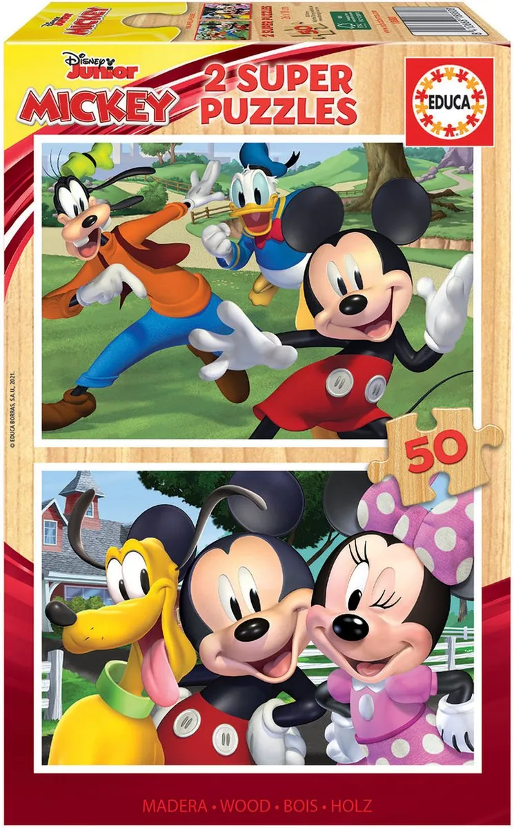 Educa Mickey & Vrienden Puzzel Hout 250 Stuks ED18880
