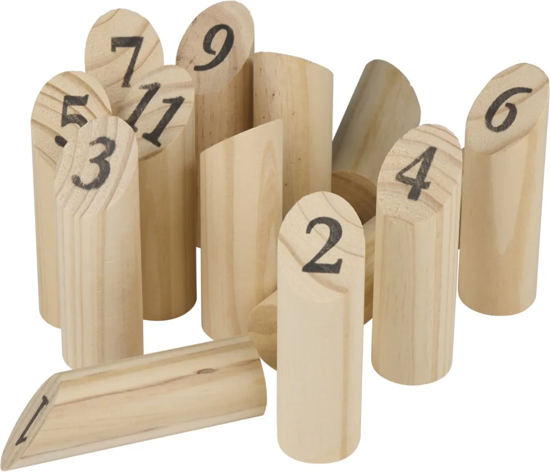 Eddy Toys Houten Pinspel 13-delig - Bruin