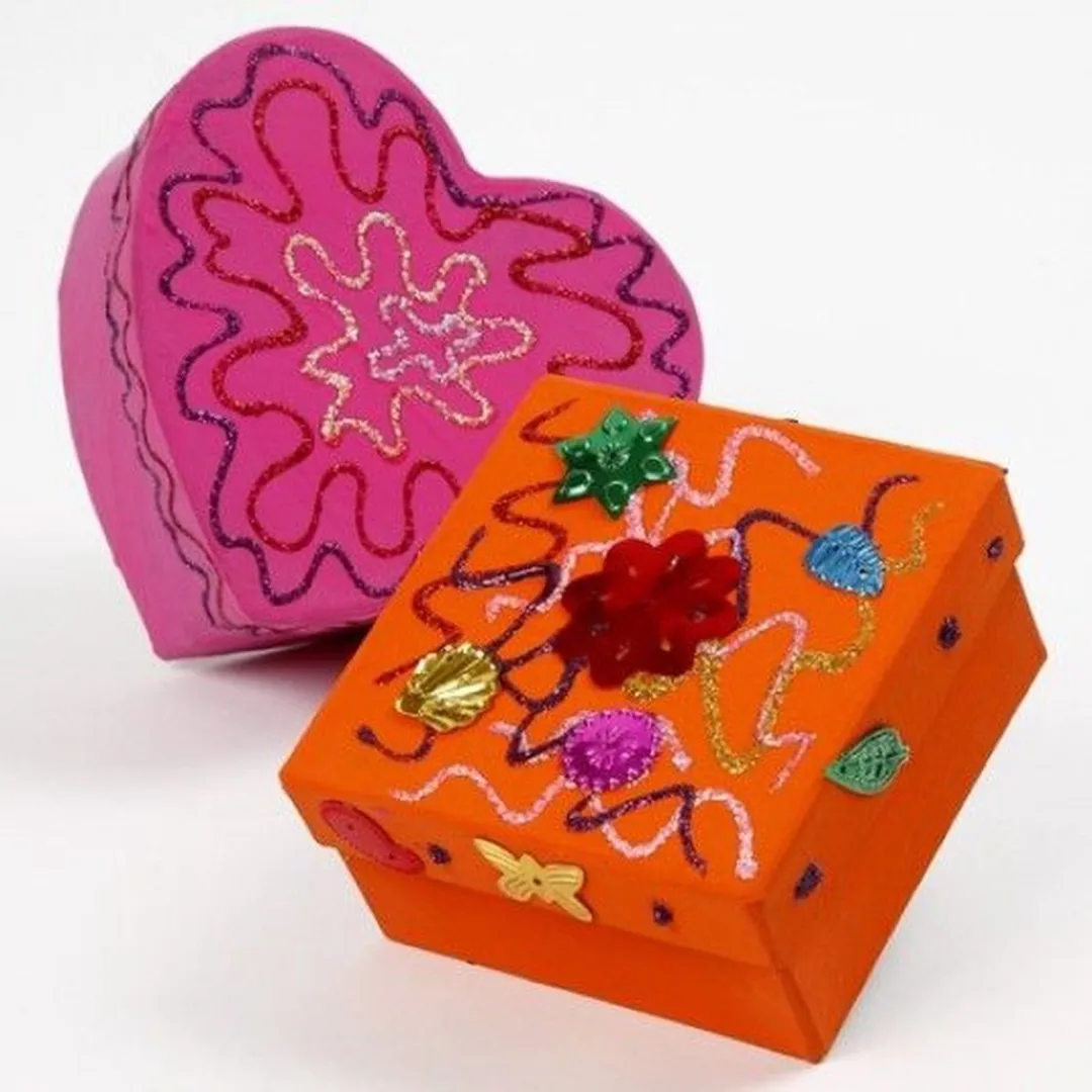 Creativ Company Vierkante dozen 5-7,5cm - 3 Stuks - Bruin