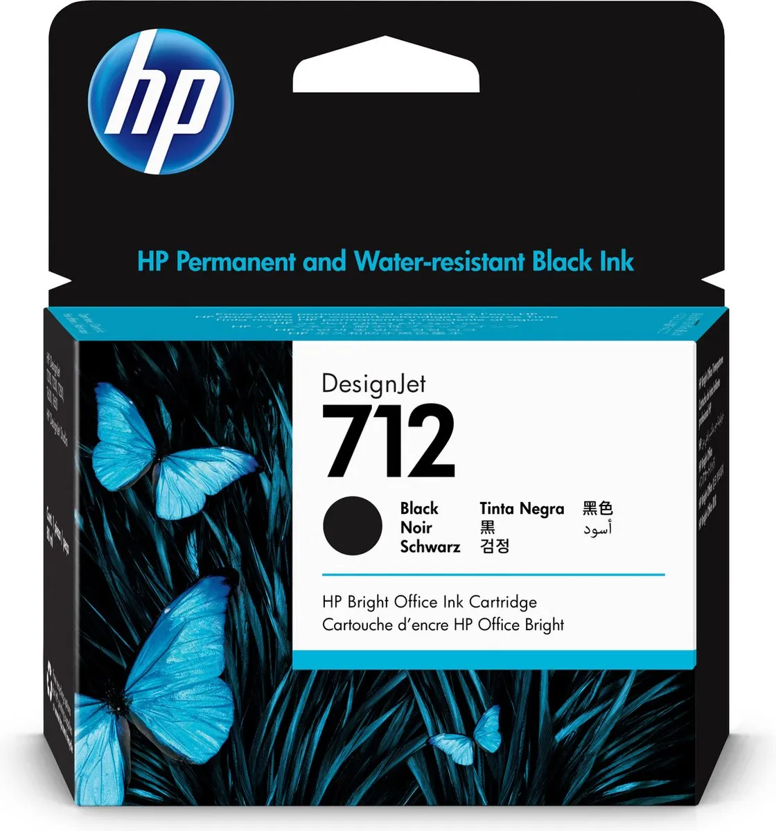 HP 712 3ED71A Inktcartridge DesignJet - 80ml Zwart