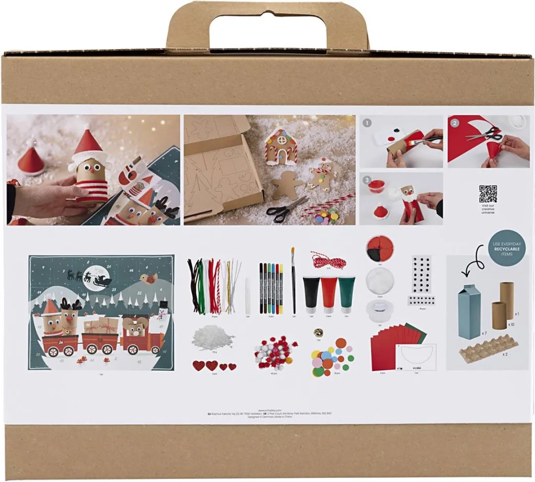 Creativ Company Knutselen Adventskalender Recycling - 24 Stuks