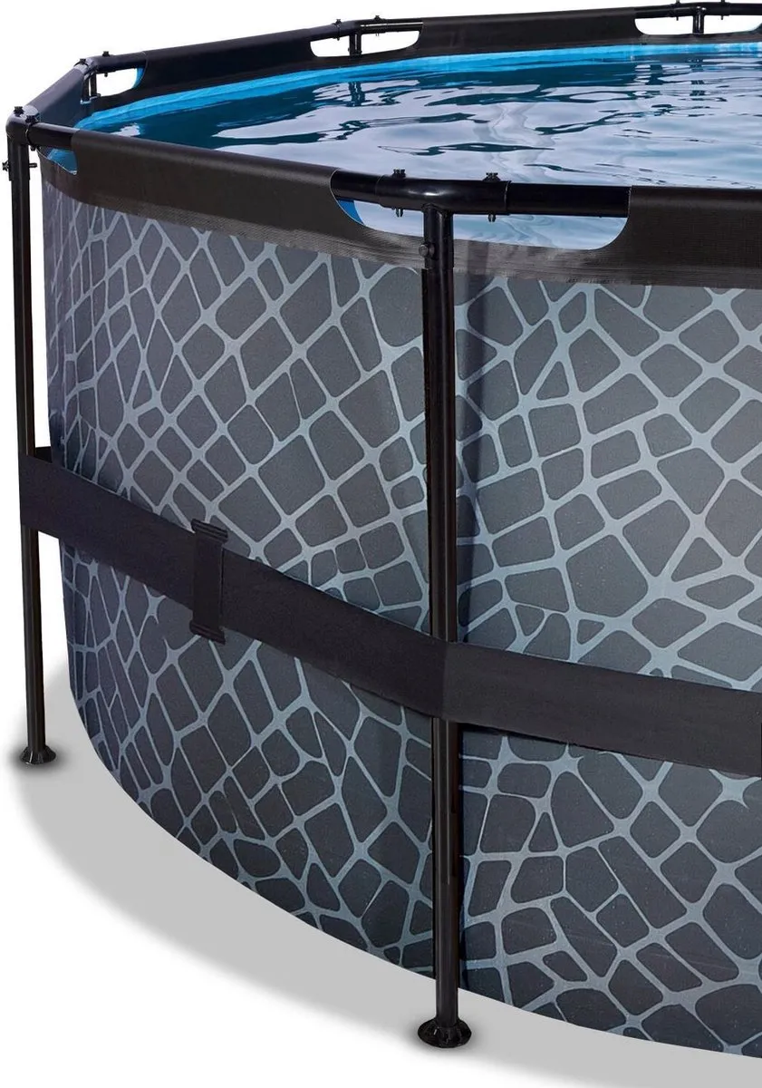 EXIT Stone Zwembad 488x122cm - 19.330L - Grijs