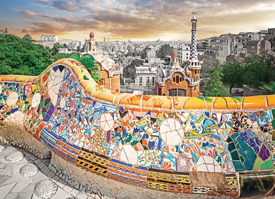 Eurographics Barcelona Park Güell 1000 Stuks - 1000 Puzzlestukken - Meerkleurig