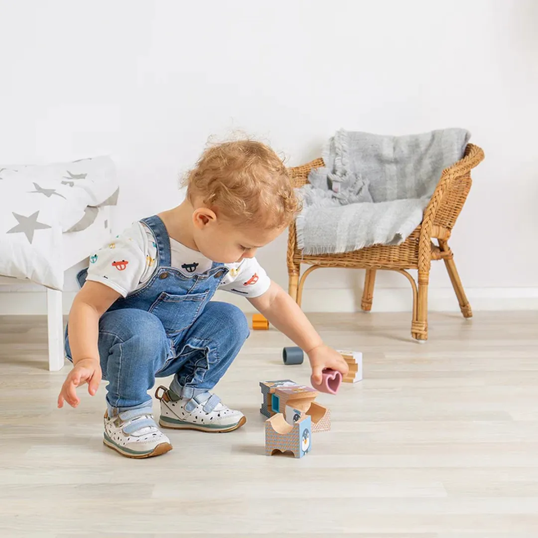 BIGJIGS Puzzel Toren Arctica - 9 Stuks - Hout & Silicone