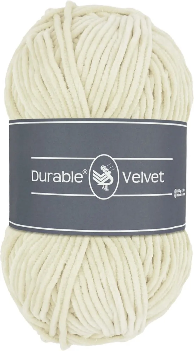 Durable Velvet Chenille Garen 326 Ivory
