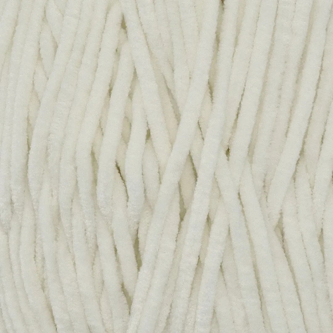 Durable Velvet Chenille Garen 326 Ivory
