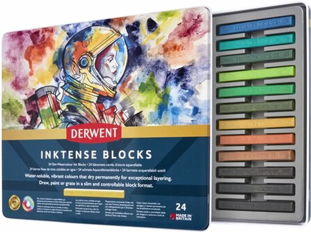 Derwent Inktense Kleursticks 24 Stuks - Multicolor