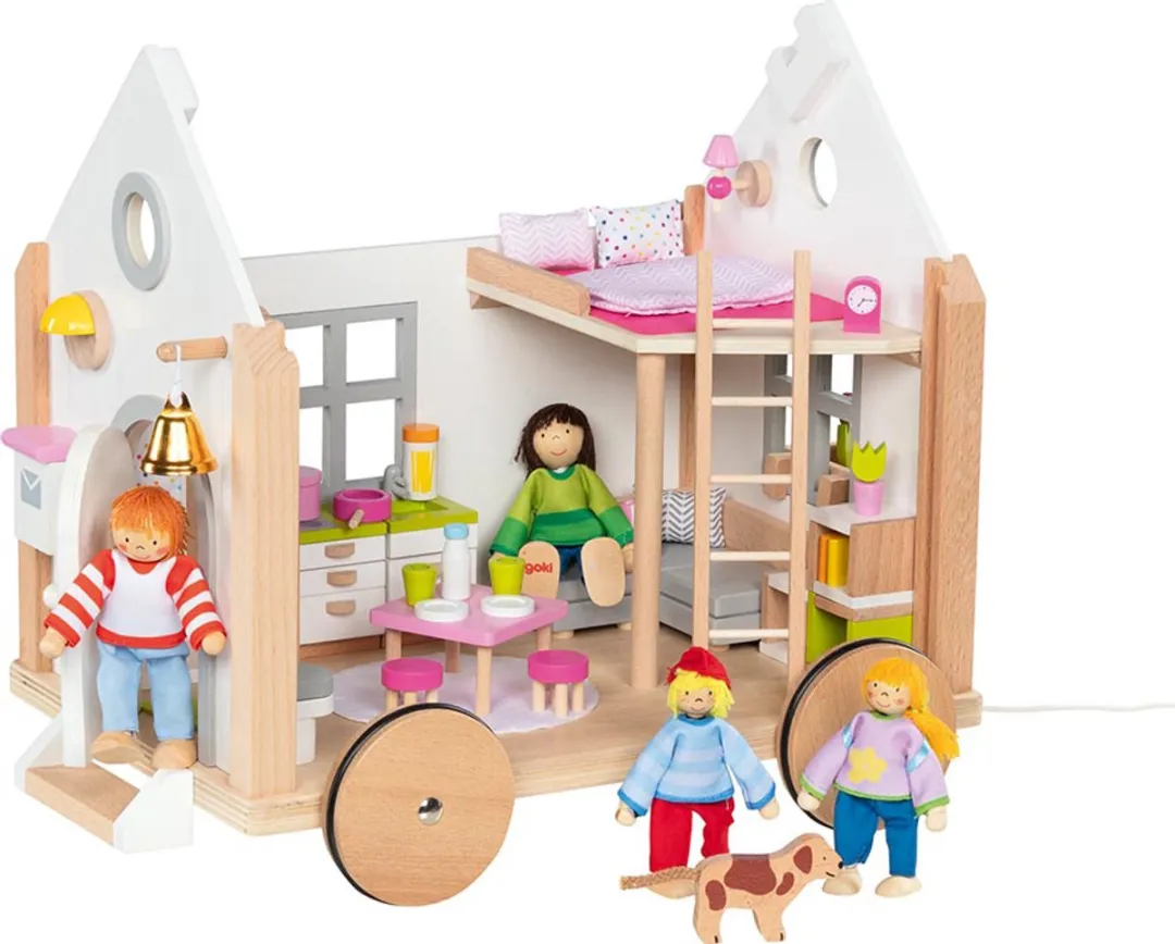 Goki Tiny House Hygge Poppenhuis - 40 Meubels - Multicolor