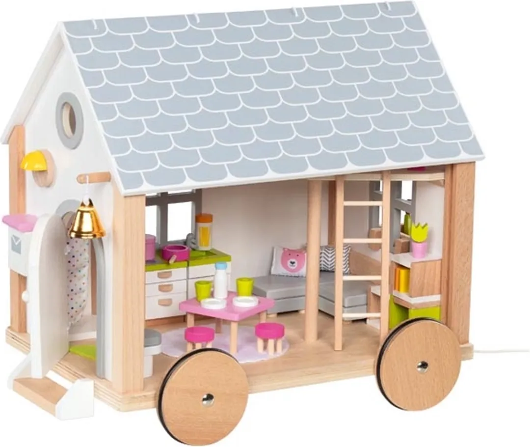 Goki Tiny House Hygge Poppenhuis - 40 Meubels - Multicolor