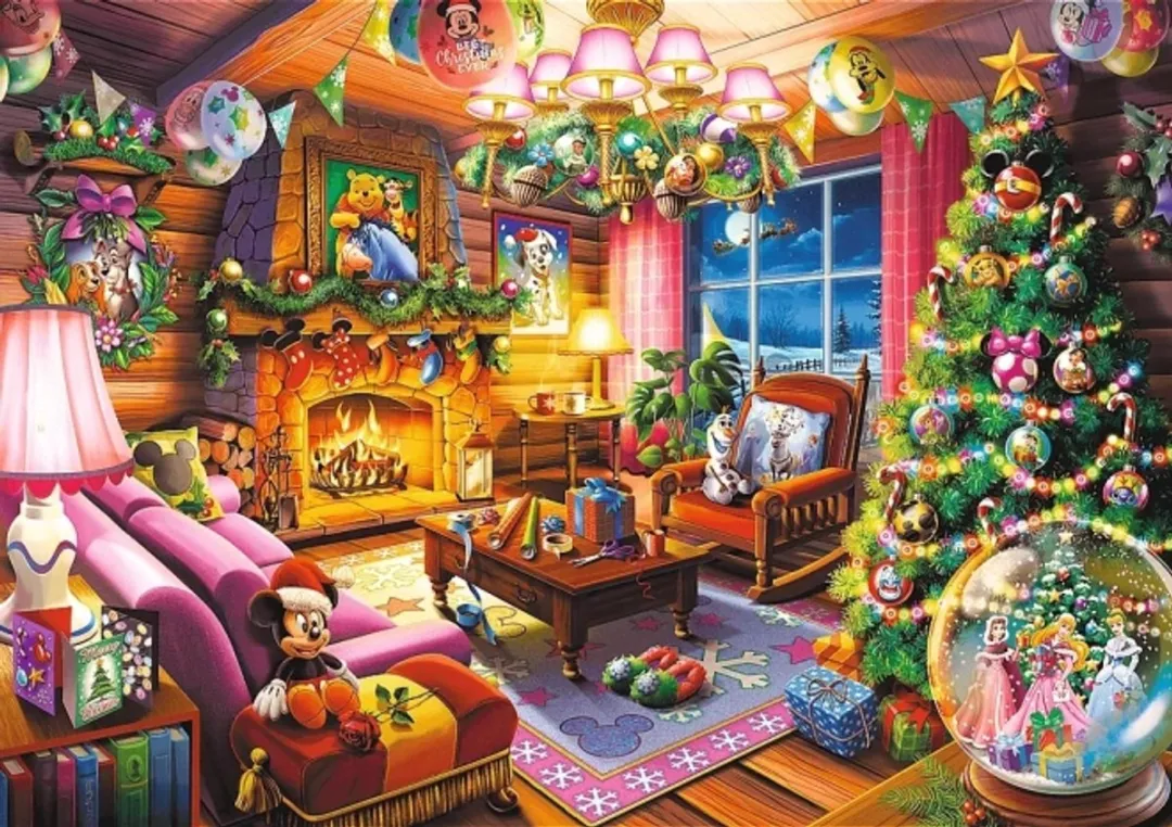 Trefl Disney Le Châlet de Noël Puzzle 1000 Stuks
