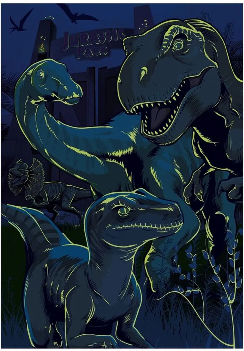 Dinotoys Neon Dinosaurussen Puzzel 100 Stuks - Multi