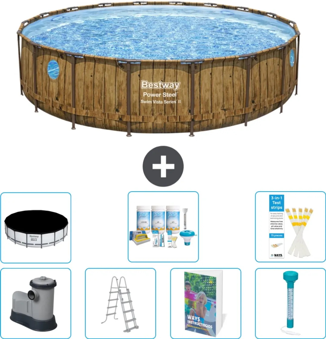 Bestway Rond Power Steel Swim Vista Zwembad 549cm