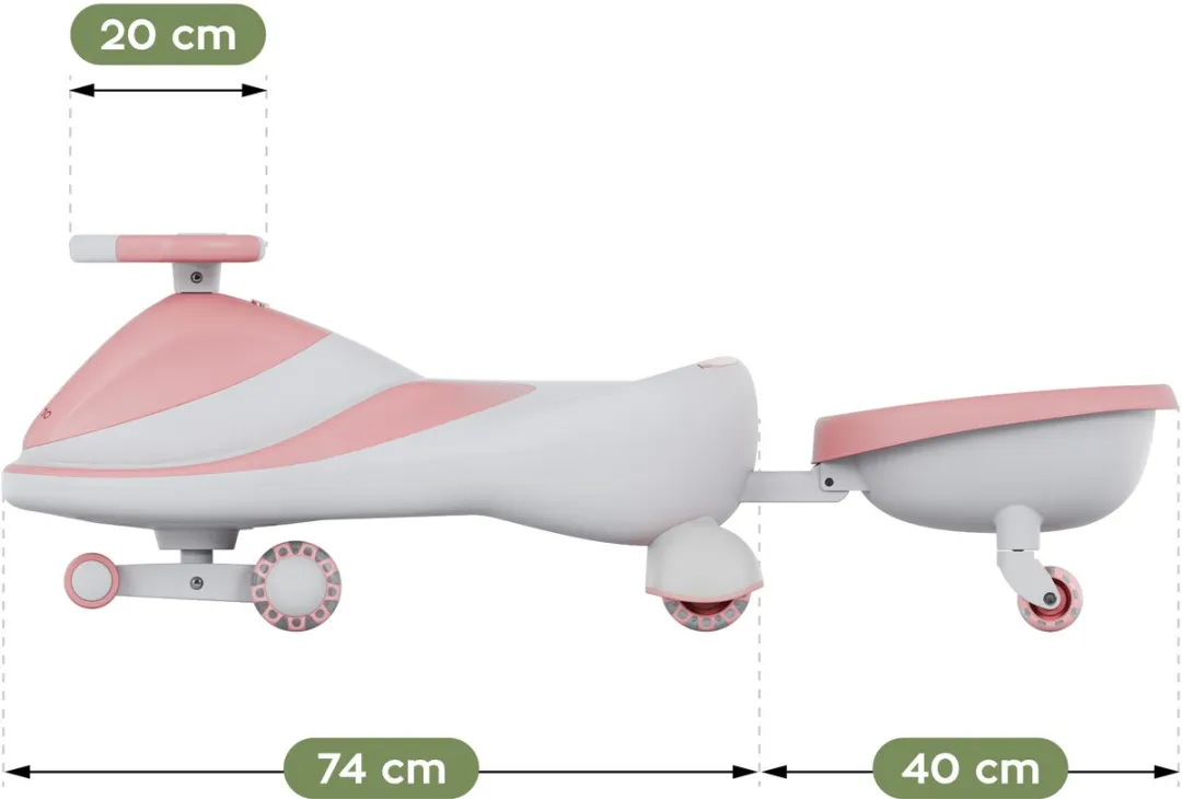 Tulano Wiggle Car Focus 55 Loopauto - Roze