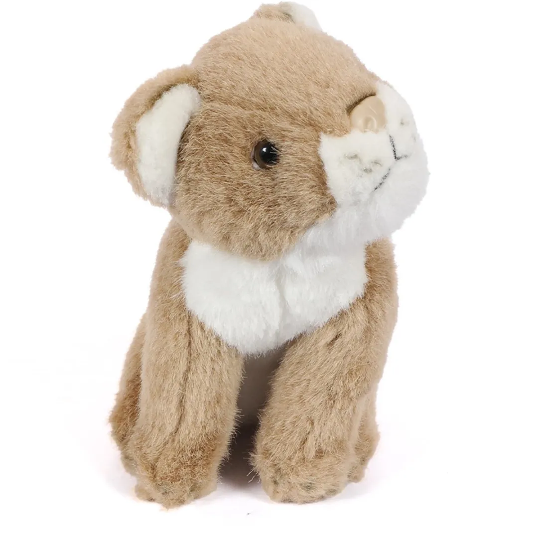 PIA Pluche Leeuwin Knuffel - 18cm - Bruin/Wit
