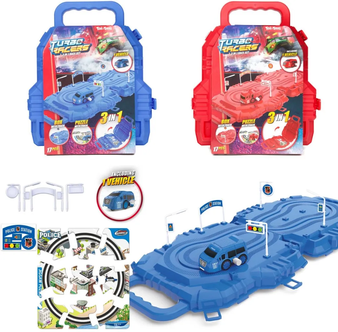 Toi-Toys Raceset 17-delig - Multicolor