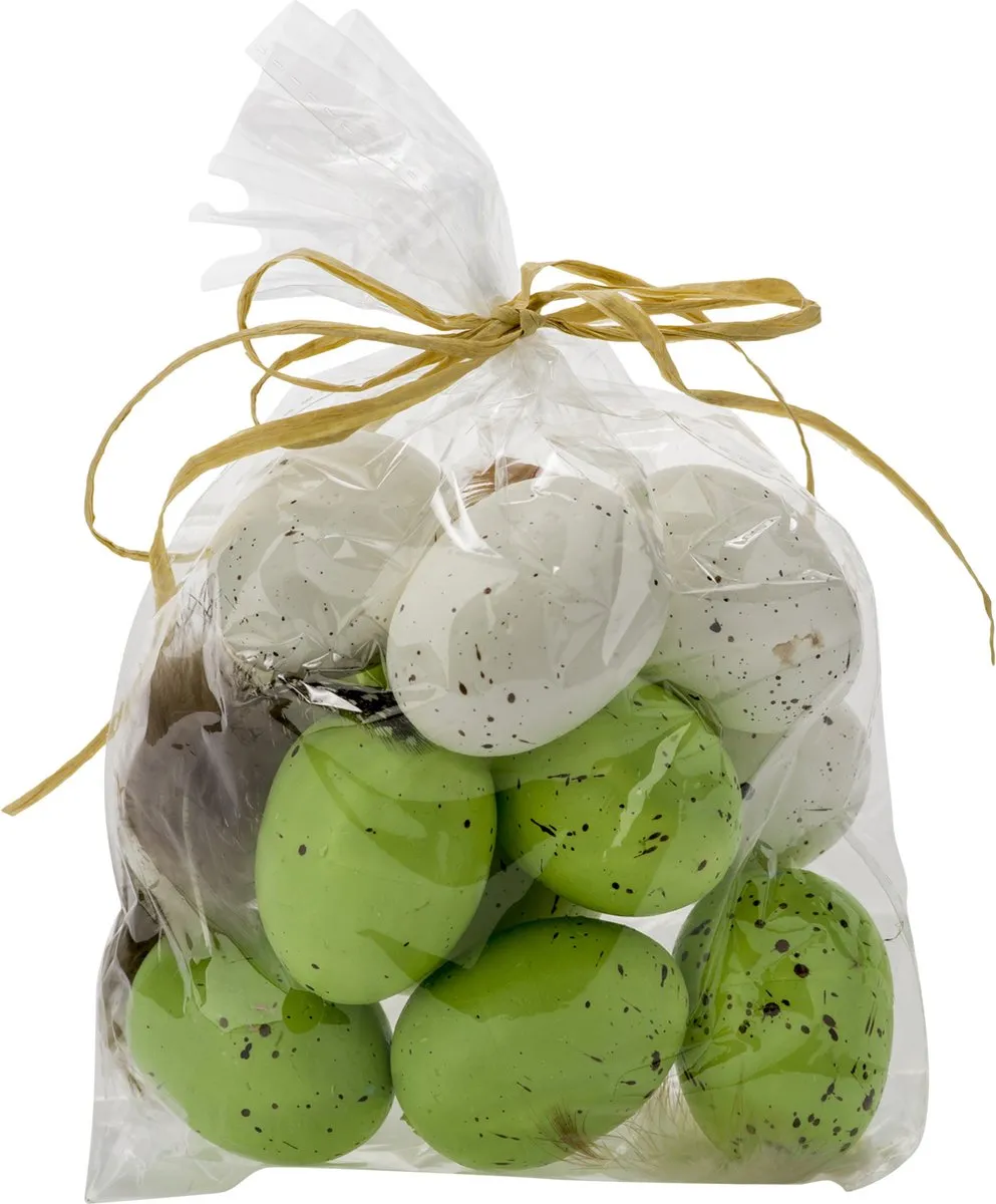 Cosy&Trendy Paaseitjes Groene Kunststof 5cm