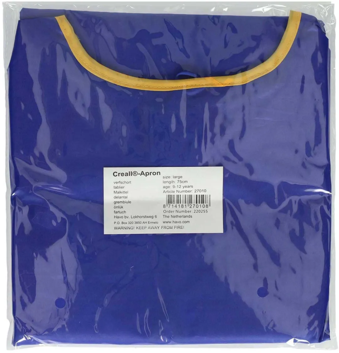 Creall Verfschort Large Blauw - Knutselschort 9-12 jaar