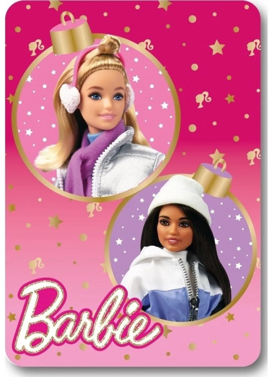Barbie Winter Christmas Fleece Deken 100x140cm