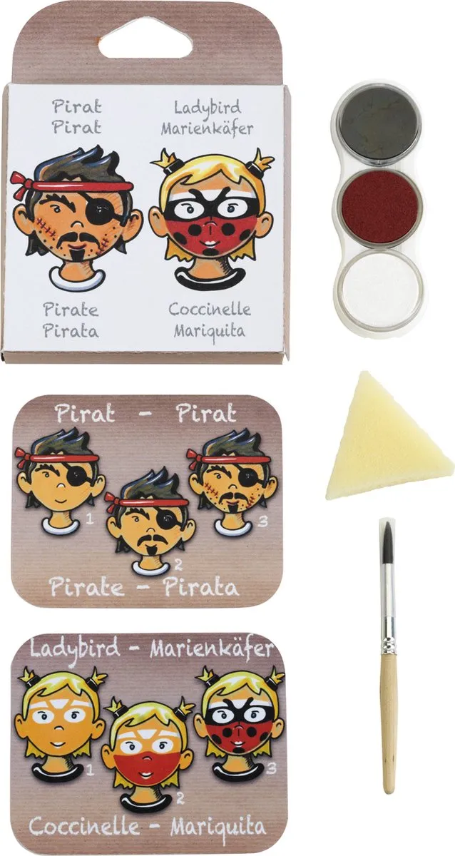 Klein Toys Feest Schminkset Piraat-Lieveheersbeestje - 3 Kleuren - afbeelding 6 van 6