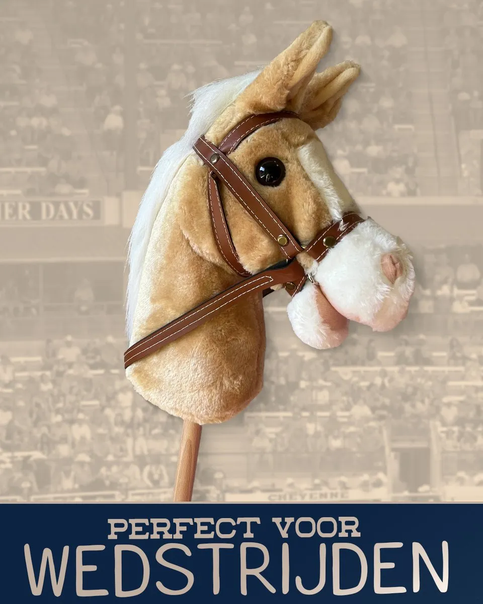 Venditoy® Hobbyhorse Stok Paard - Licht Bruin Stokpaardje - Houten Speelgoed Peuter - Buitenspeelgoed - Hobby Horse Spullen - schoencadeautjes sinterklaas- Caramel