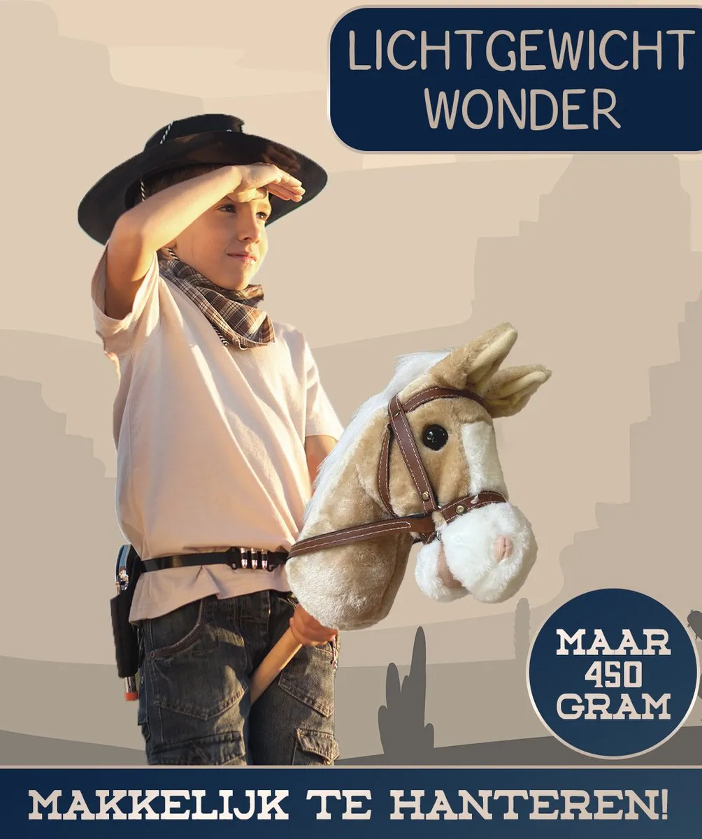 Venditoy® Hobbyhorse Stok Paard - Licht Bruin Stokpaardje - Houten Speelgoed Peuter - Buitenspeelgoed - Hobby Horse Spullen - schoencadeautjes sinterklaas- Caramel