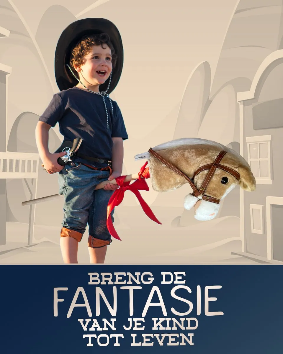 Venditoy® Hobbyhorse Stok Paard - Licht Bruin Stokpaardje - Houten Speelgoed Peuter - Buitenspeelgoed - Hobby Horse Spullen - schoencadeautjes sinterklaas- Caramel