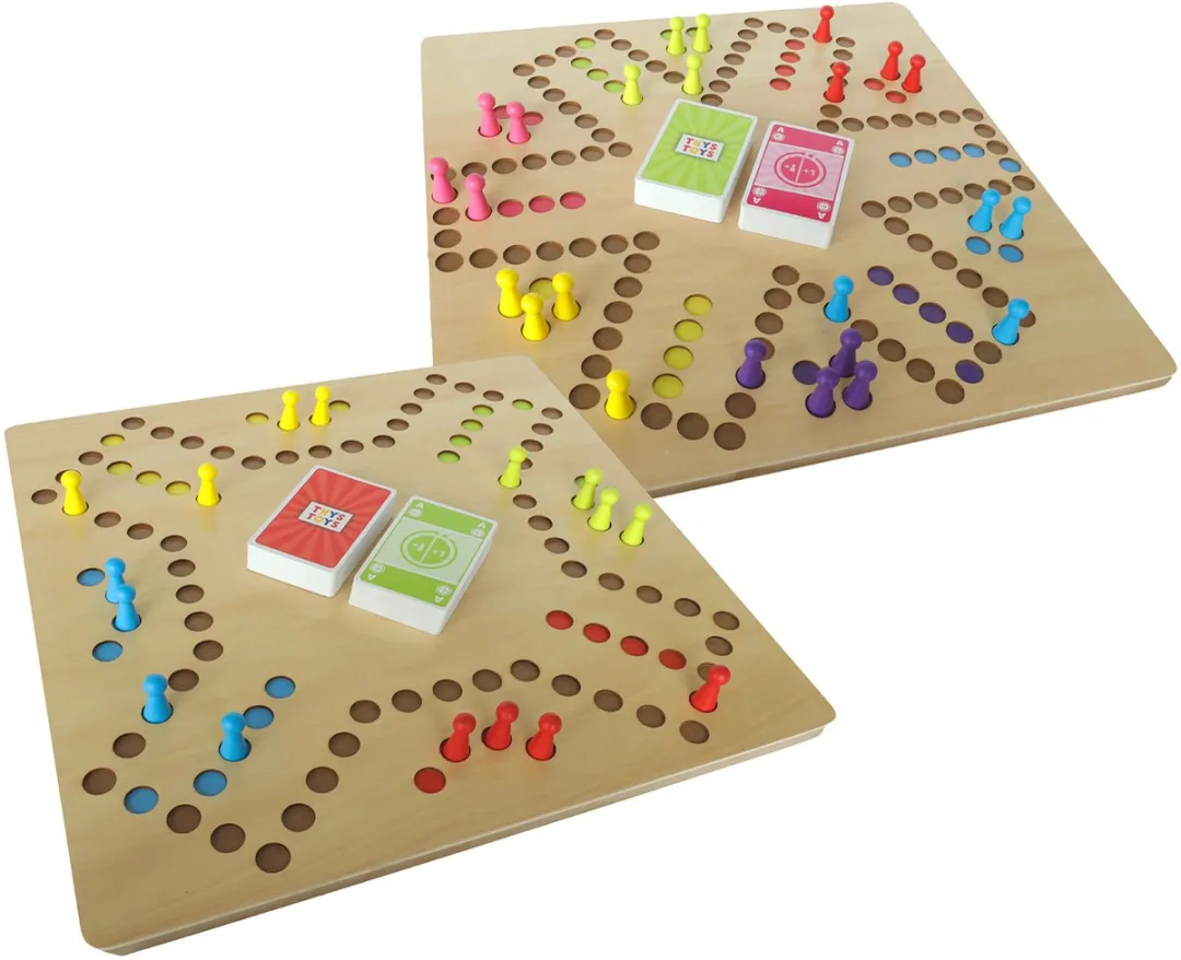 ThysToys Keezen Houten Bordspel Deluxe