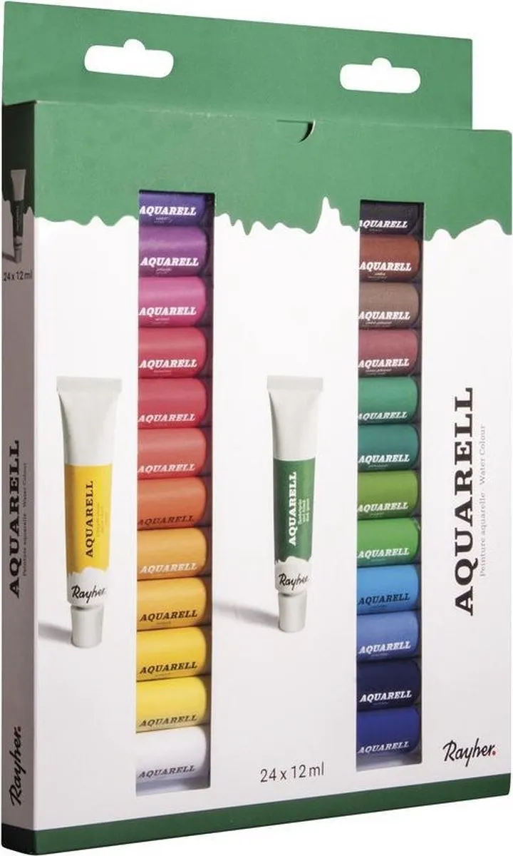 Rayher Aquarelverf Set 24 Kleuren 12ml - Multi