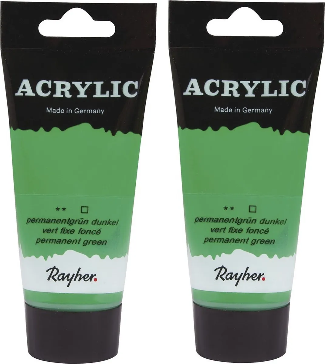 Rayher Acrylverf op waterbasis Groen 75ml - 2 Stuks