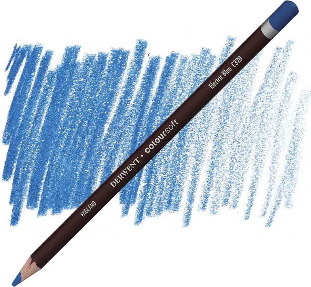Derwent Coloursoft Potlood Electric Blue C320