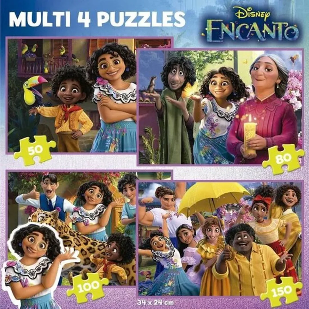 Educa Disney Encanto 4-in-1 Puzzelset - 50-150 Stuks - Multicolor