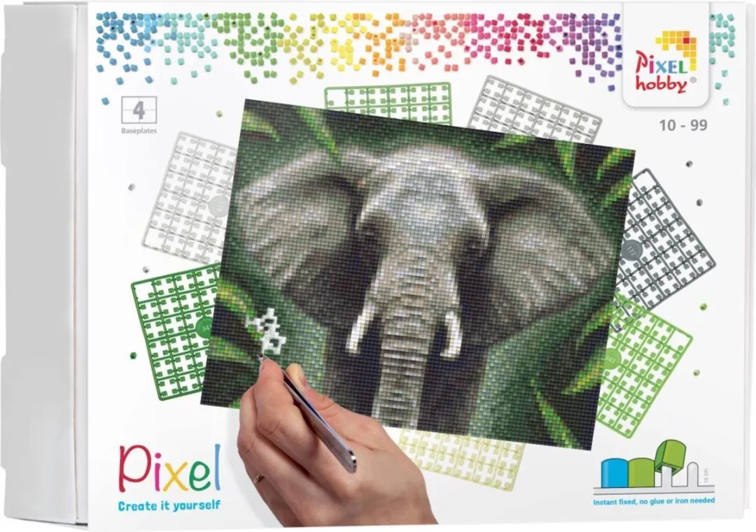 Pixelhobby Olifant 90095 Geschenkverpakking - Multi