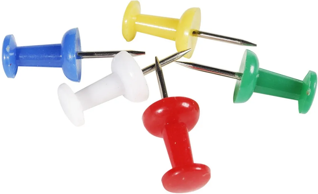 Exacompta Prikbordspelden Push Pins - 200 Stuks - Geassorteerd