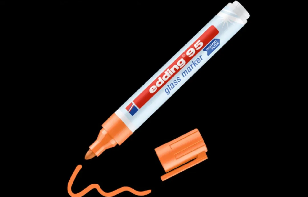 edding 95006 Glasmarker - Oranje - Ronde punt 1,5-3mm - afbeelding 6 van 6
