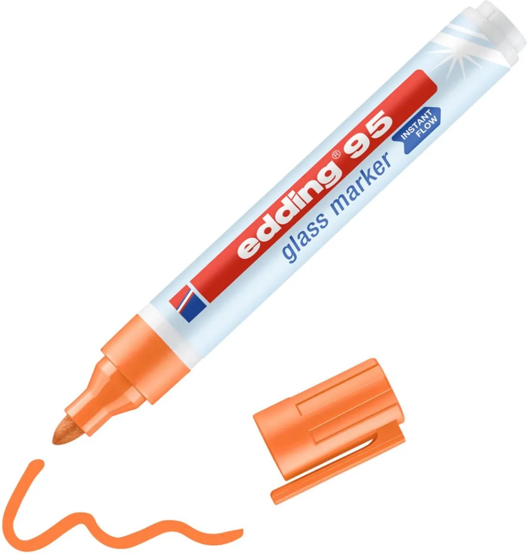 edding 95006 Glasmarker - Oranje - Ronde punt 1,5-3mm
