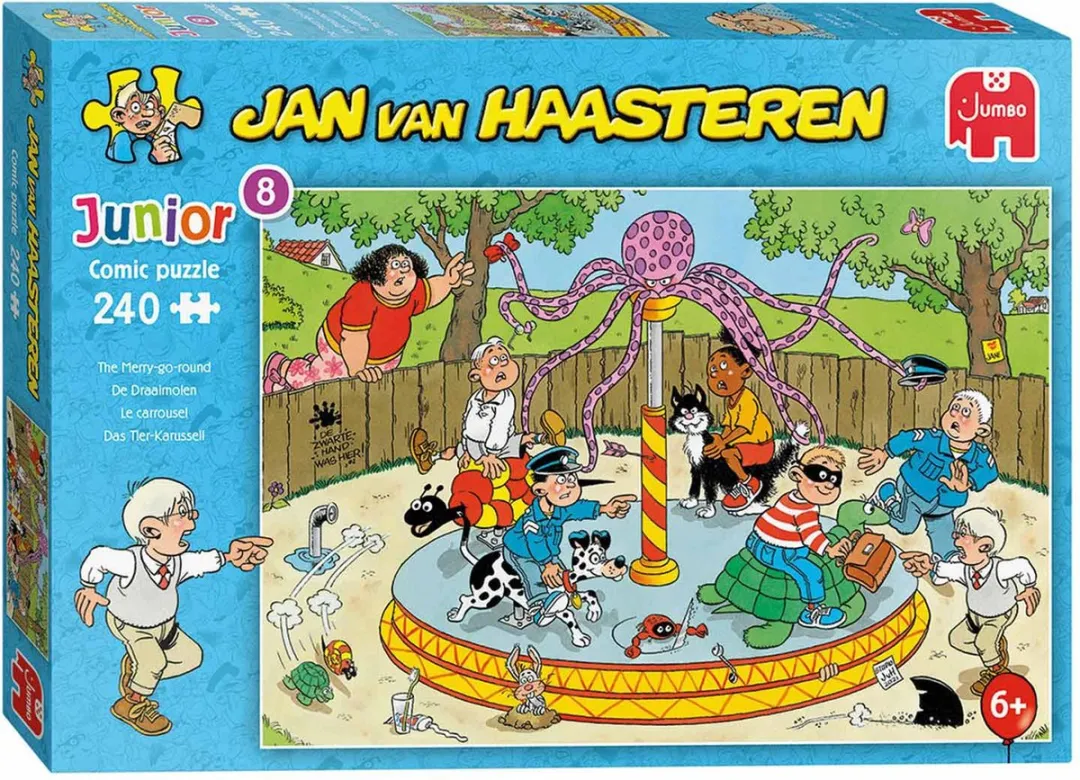 Jan van Haasteren Junior De Draaimolen Kinderpuzzel 240 Stuks - Meerkleurig - afbeelding 6 van 6