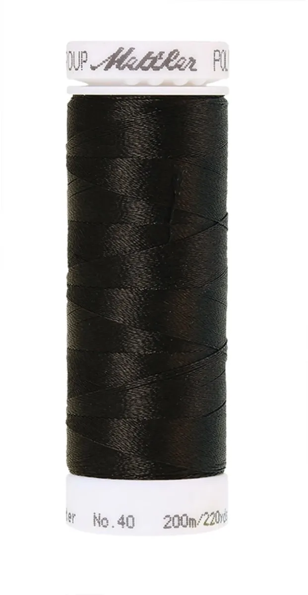 Amann Mettler Polysheen Borduurgaren 200m - Zwart