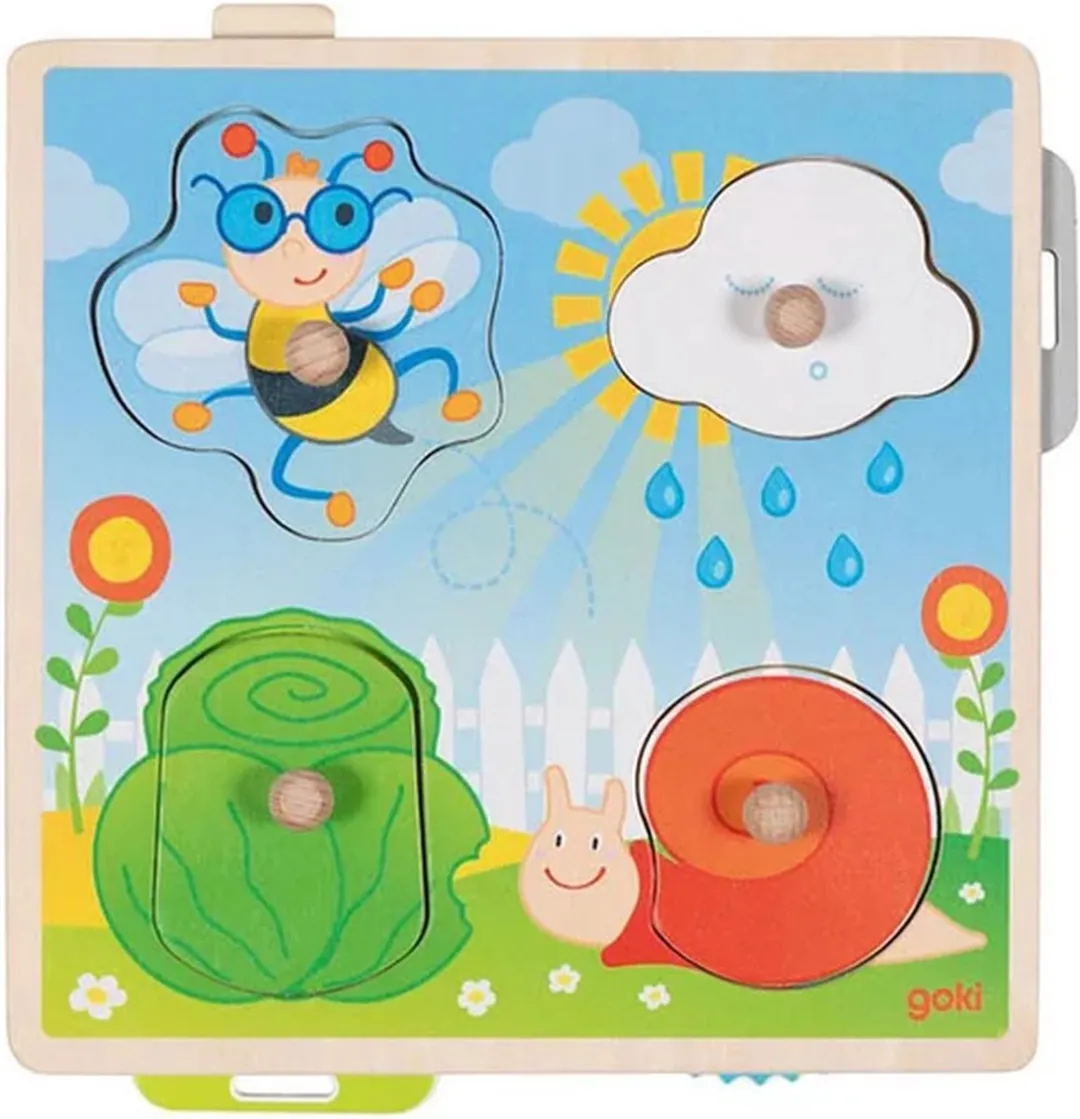 Goki Puzzel In de Tuin 4-delig - Multicolor