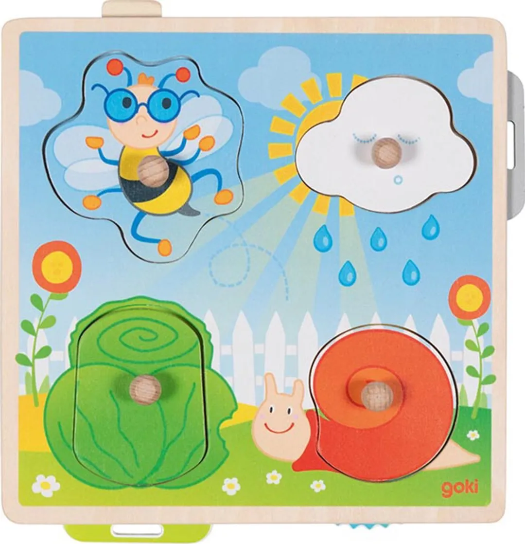 Goki Puzzel In de Tuin 4-delig - Multicolor