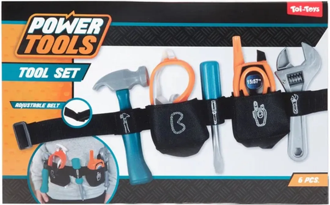 Toi-Toys Power Tools Gereedschapset 6-delig - Multikleur