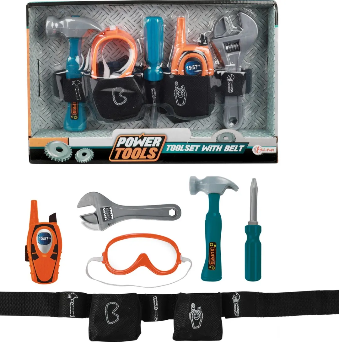 Toi-Toys Power Tools Gereedschapset 6-delig - Multikleur