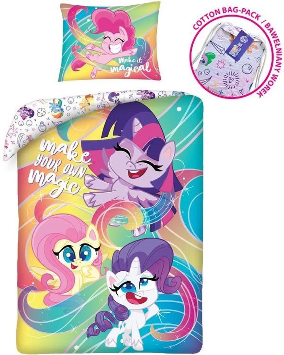 My Little Pony Dekbedovertrek Magic - 140x200cm + 70x90cm - Multicolor