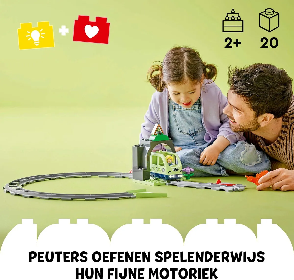 LEGO DUPLO Stad Treintunnel en Rails 10425 - 20 Stukken - Meerkleurig