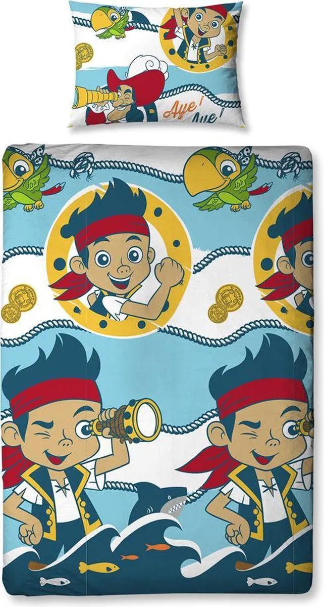 Disney Jake & Nooitgedachtland Dekbedovertrek - Eenpersoons - Blauw - afbeelding 3 van 4